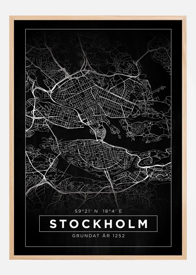 Kaart - Stockholm - muster reklaamplakat