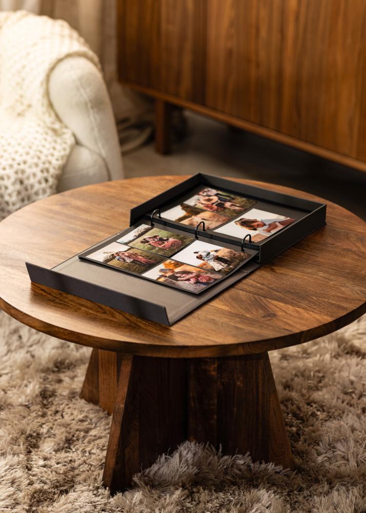 KAILA PHOTO Album Black - Coffee Table Photo Album (60 mustad lehekuljed)