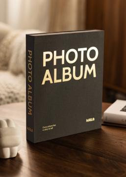 KAILA PHOTO Album Black - Coffee Table Photo Album (60 mustad lehekuljed)