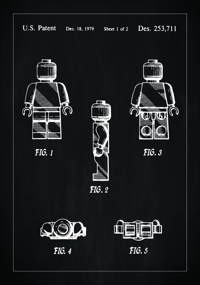 Patenteeritud joonistus - Lego sees - muster Plakat