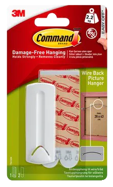 3M Command pildikinnitus jaoks traat valge - 2,2 kg