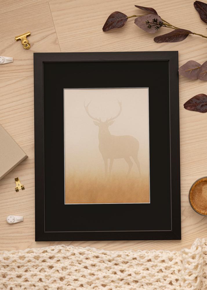 Raam Black Wood 50x60 cm - paspartuu muster 37x46 cm