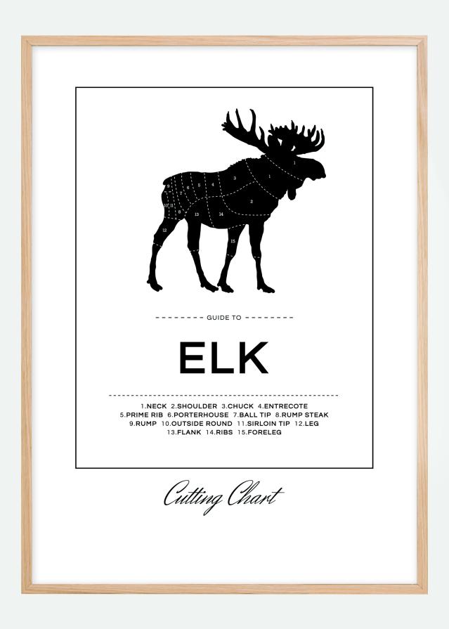 Elk Cut Chart reklaamplakat