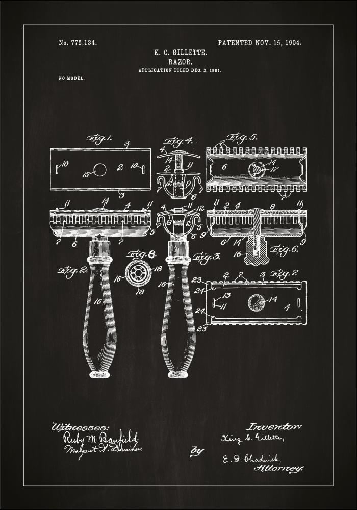 Patenteeritud joonistus - habemenuga - muster reklaamplakat