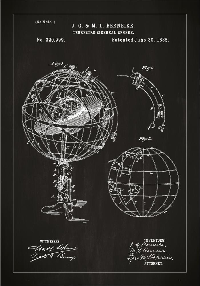 Patenteeritud joonistus - astronoomiline mudel - muster Plakat