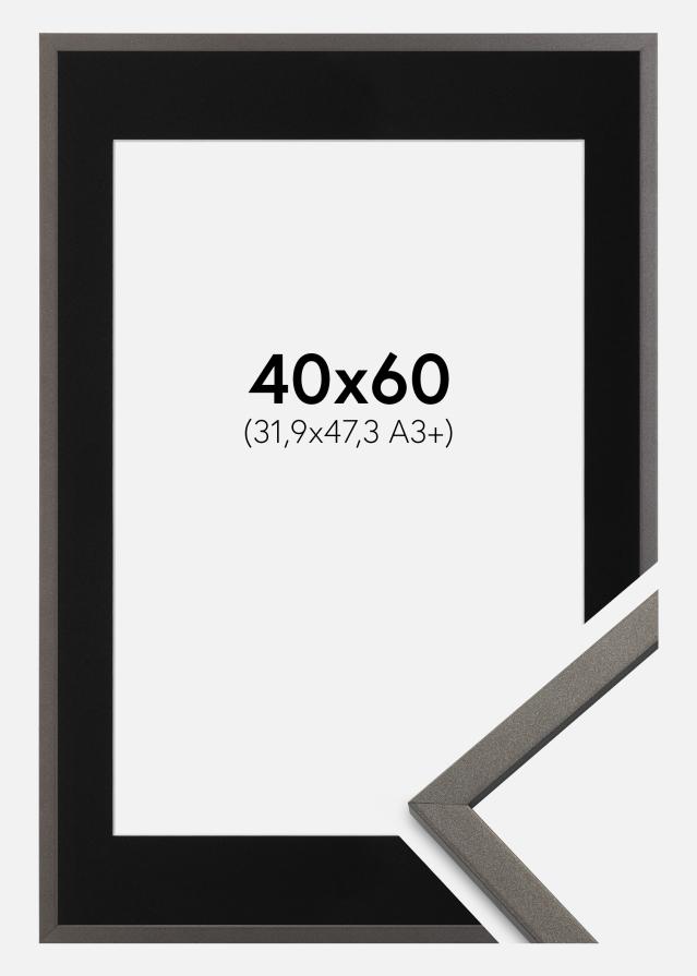 Raam Edsbyn grafiit 40x60 cm - paspartuu muster 32,9x48,3 cm (A3+)