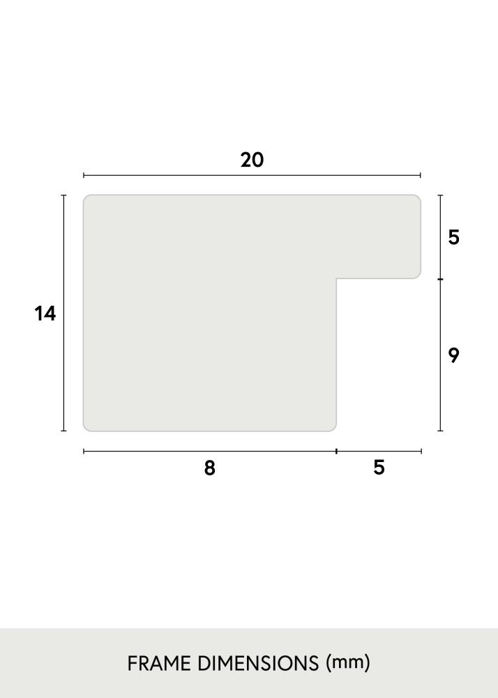 Raam BGA Classic Akruulklaas tamm 20x20 cm