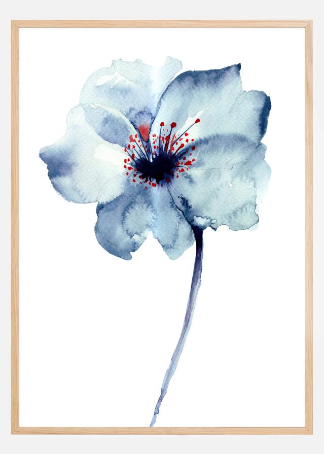 Aquarelle Flower - Blue reklaamplakat