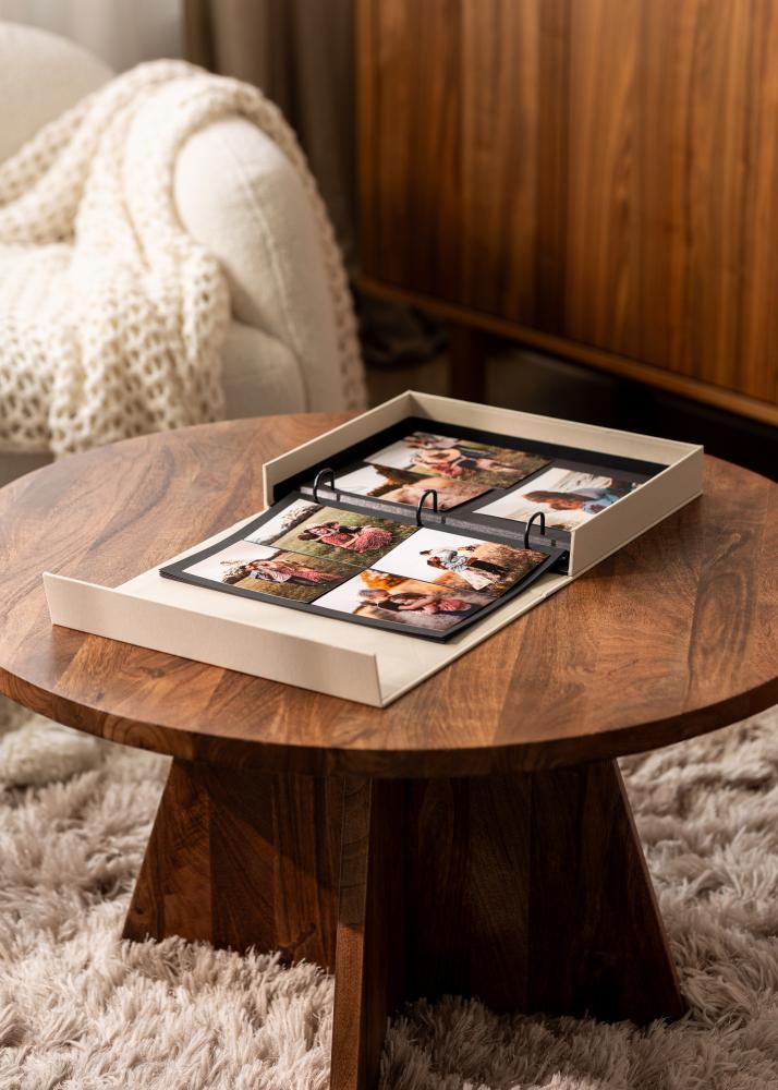 KAILA BEST DAY EVER Creme - Coffee Table Photo Album (60 mustad lehekuljed)