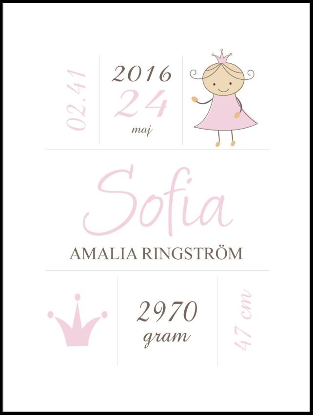 Princess Birth reklaamplakat Pink