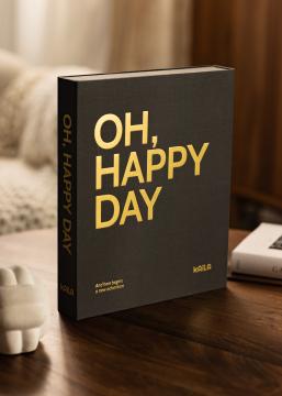 KAILA OH HAPPY DAY Black - Coffee Table Photo Album (60 mustad lehekuljed)