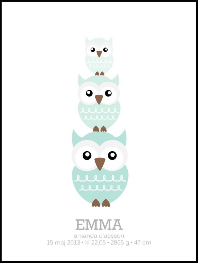 Owls Birth reklaamplakat II Green