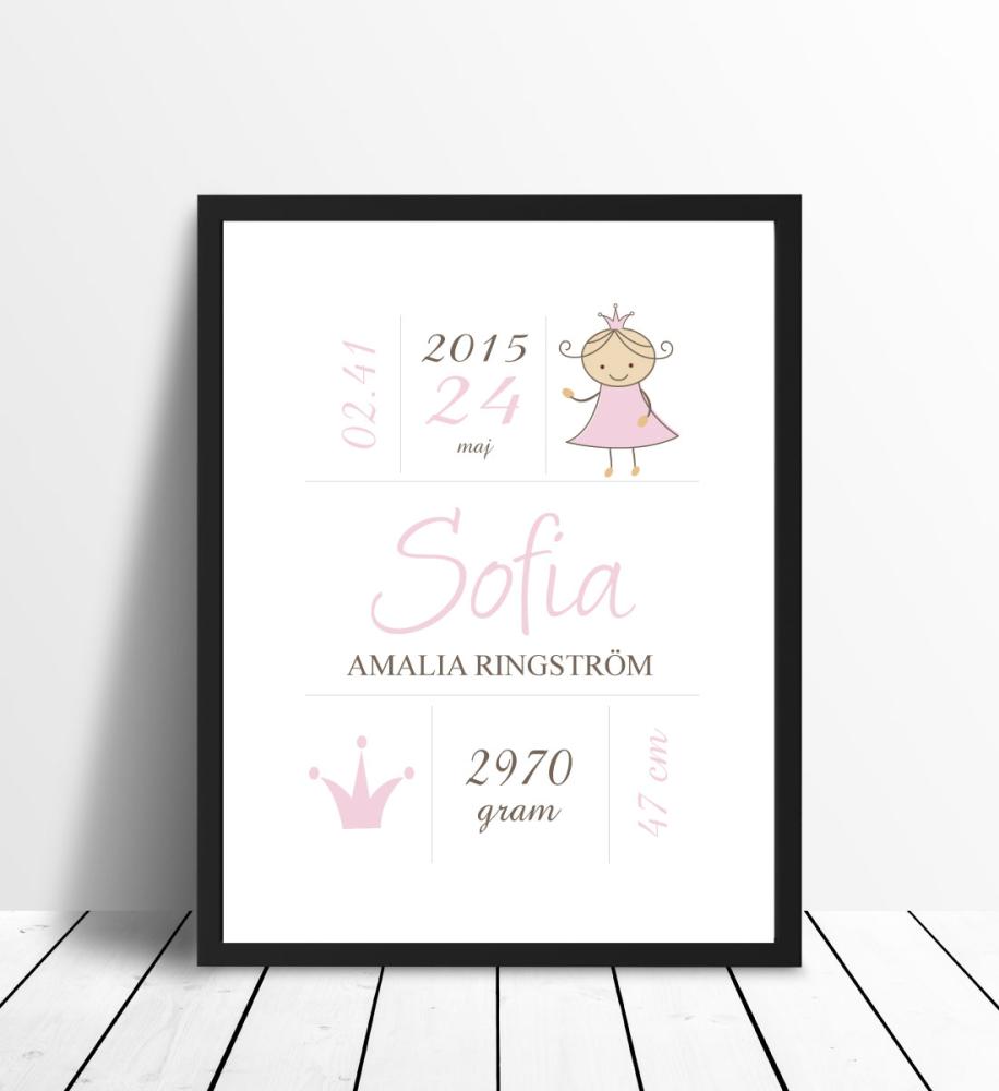 Princess Birth reklaamplakat Pink