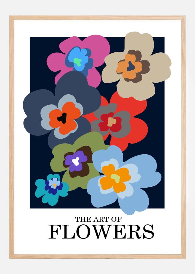 The Art Of Flowers Blue reklaamplakat