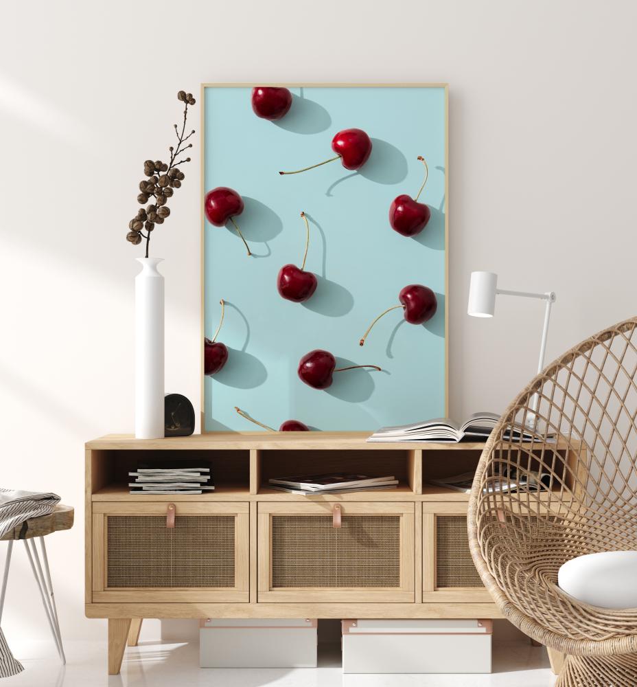 Cherries On Turquoise reklaamplakat