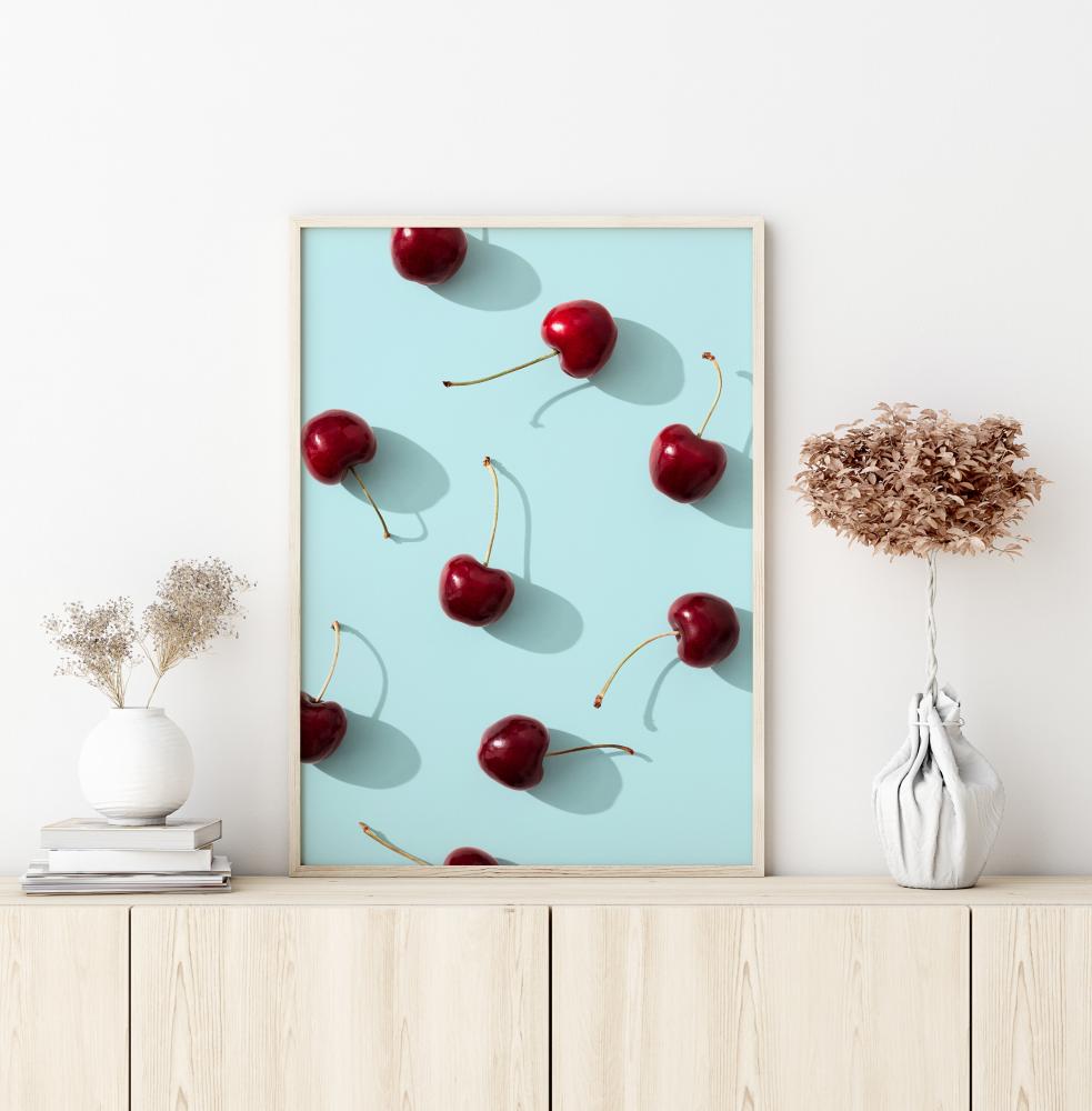 Cherries On Turquoise reklaamplakat