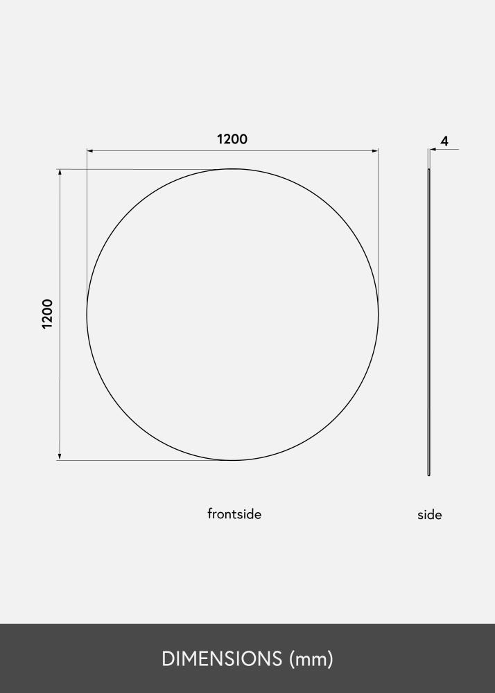 KAILA ummargune peegel 120 cm Ø