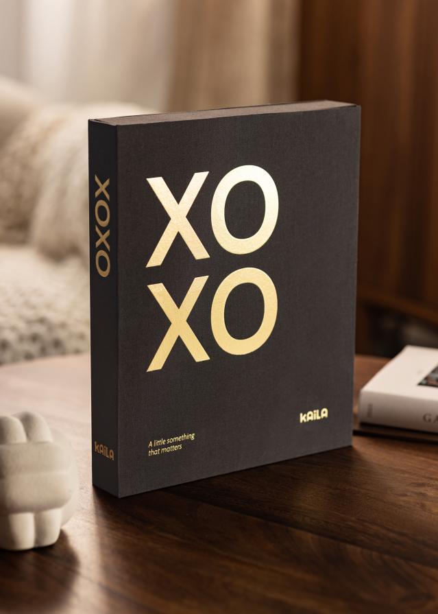 KAILA XOXO Black - Coffee Table Photo Album (60 mustad lehekuljed / 30 lehte)