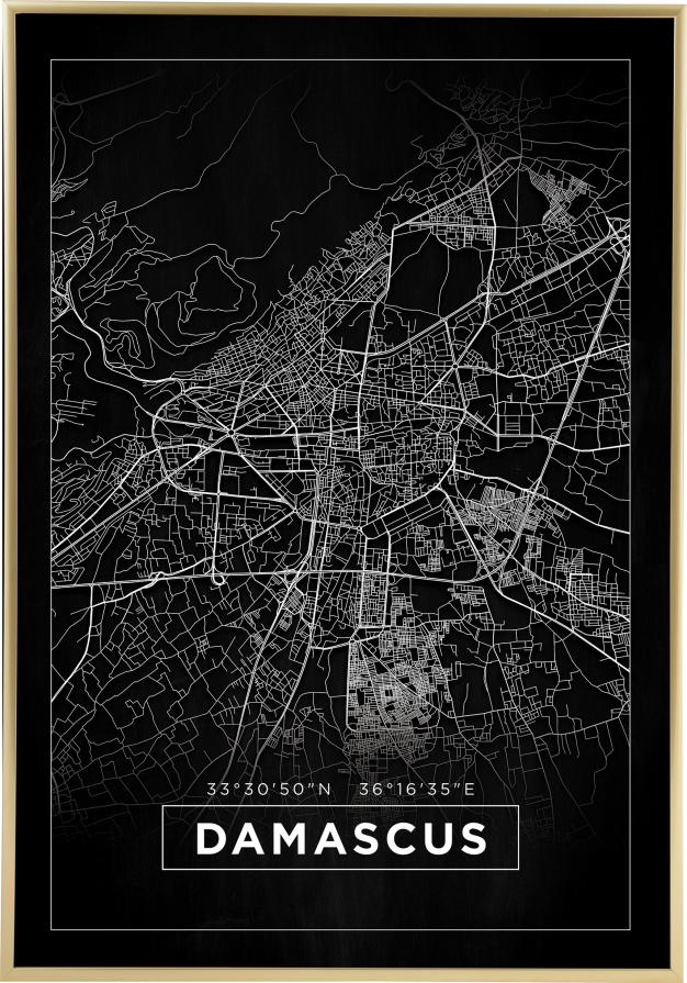 Kaart - Damascus - muster reklaamplakat