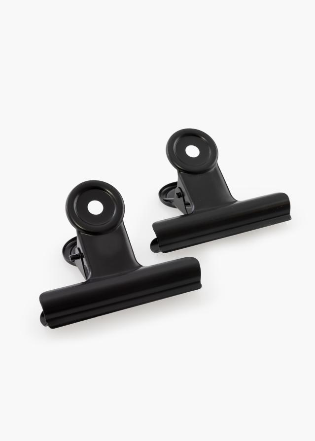 KAILA reklaamplakat Clip Black 65 mm - 2 pk