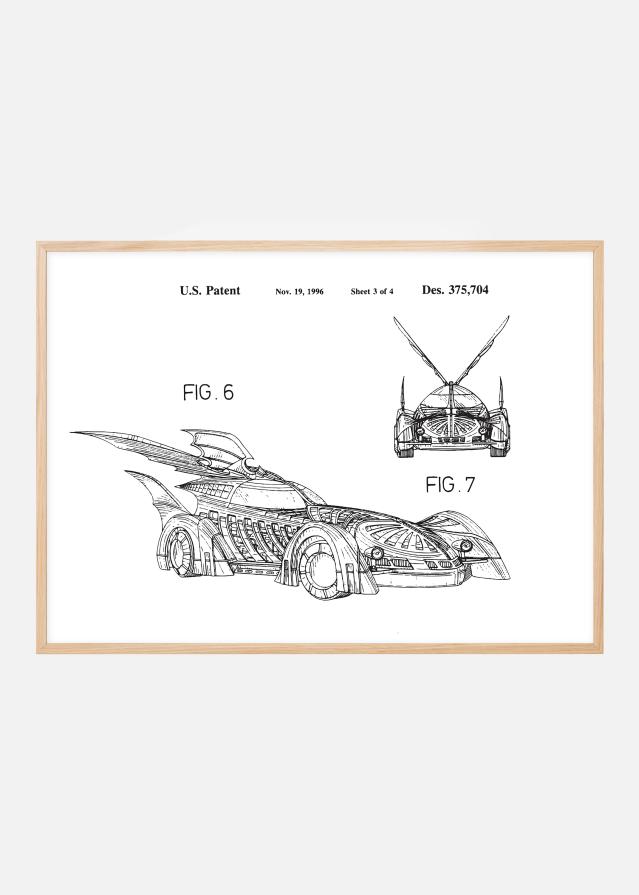 Patenteeritud joonistus - Batman - Batmobile 1996 III reklaamplakat