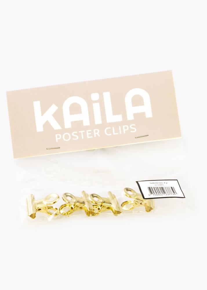 KAILA reklaamplakat Clip Gold 20 mm - 4 pk