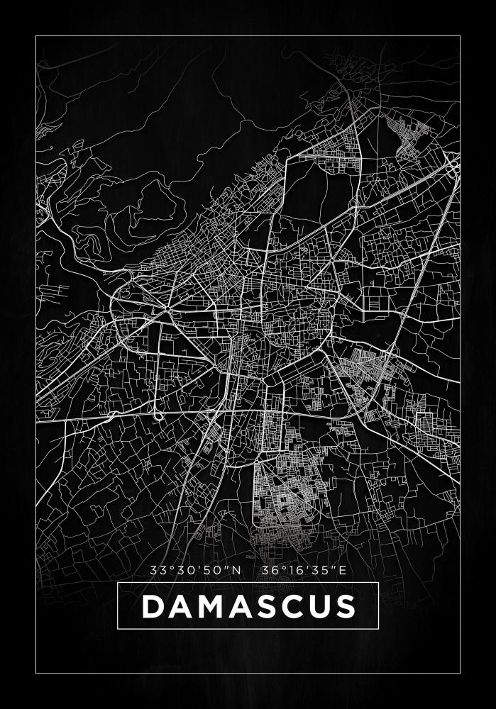 Kaart - Damascus - muster reklaamplakat