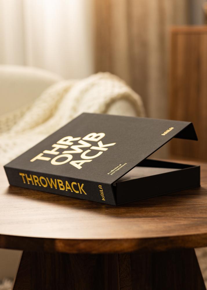 KAILA THROWBACK Black - Coffee Table Photo Album (60 mustad lehekuljed)