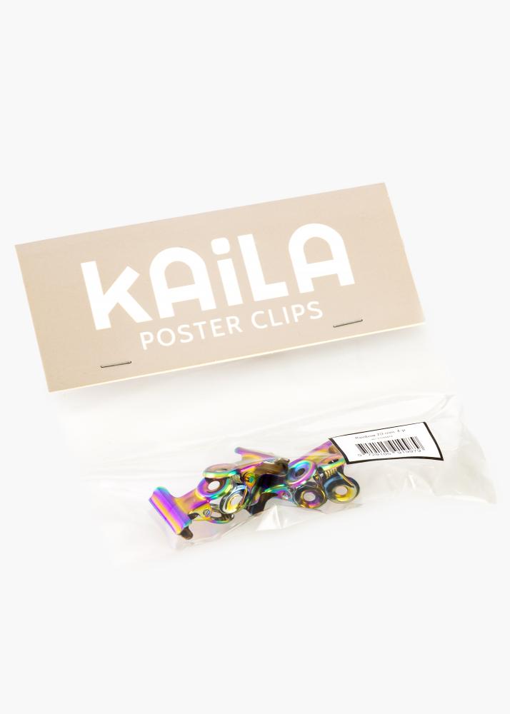 KAILA reklaamplakat Clip Rainbow 20 mm - 4 pk