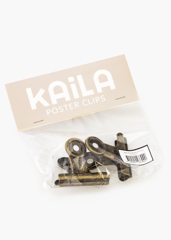 KAILA reklaamplakat Clip retro Bronze 50 mm - 2 pk