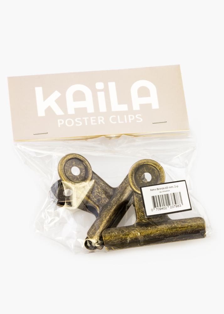 KAILA reklaamplakat Clip retro Bronze 65 mm - 2 pk