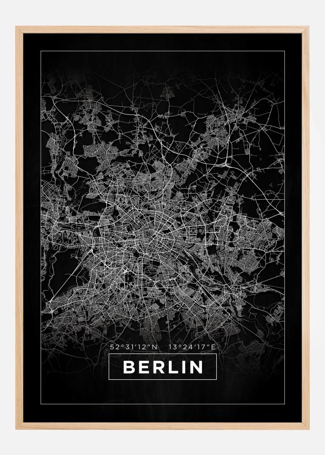 Kaart - Berlin - muster reklaamplakat