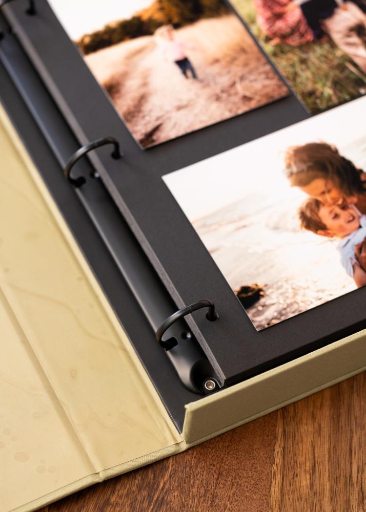 KAILA MEMORIES Vanilla - Coffee Table Photo Album (60 mustad lehekuljed)