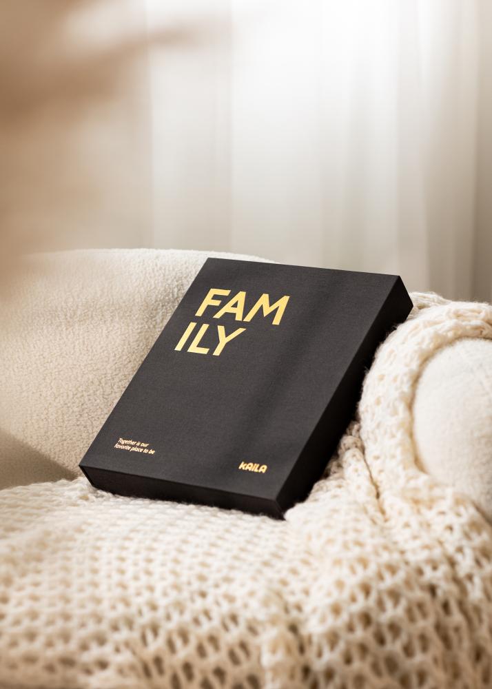 KAILA FAMILY Creme - Coffee Table Photo Album (60 mustad lehekuljed / 30 lehte)