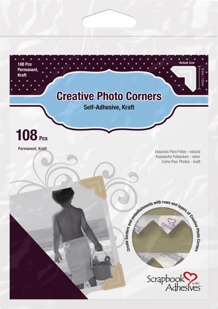 3L Creative Photo Corners pruun - 108 tk