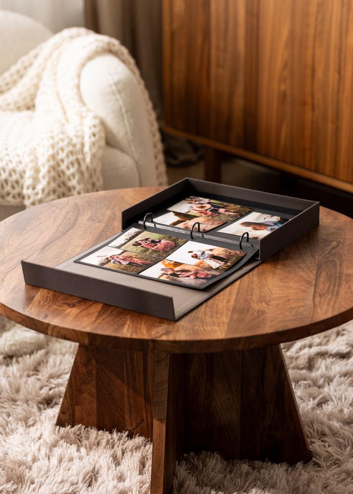 KAILA FAMILY Creme - Coffee Table Photo Album (60 mustad lehekuljed / 30 lehte)