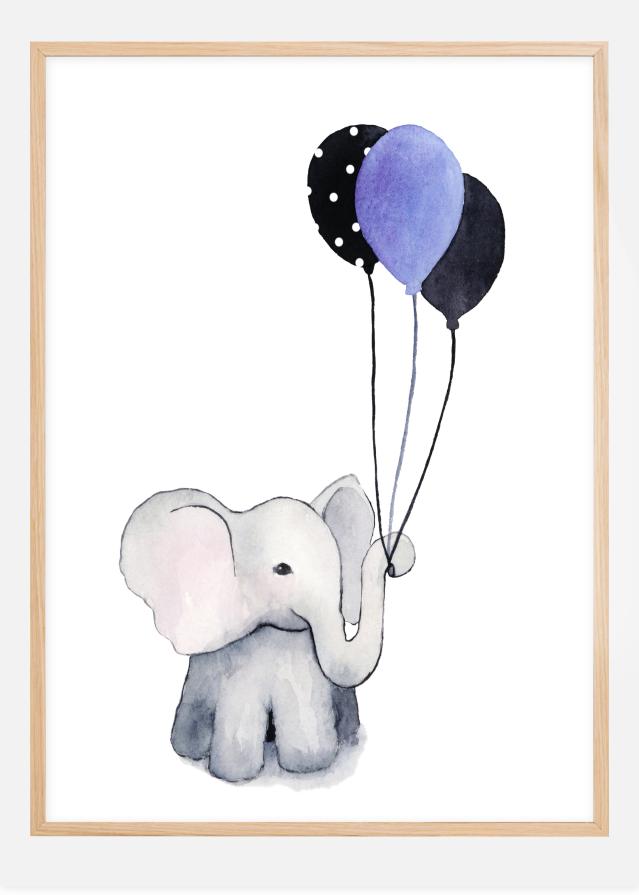 Elephant With Balloons reklaamplakat