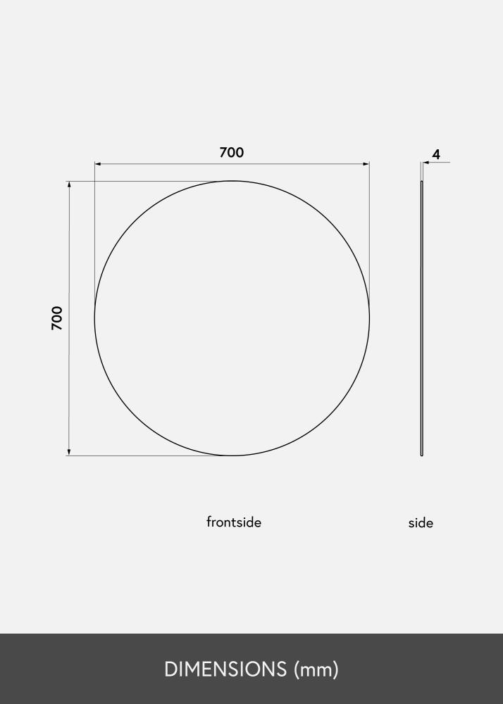 KAILA ummargune peegel 70 cm Ø