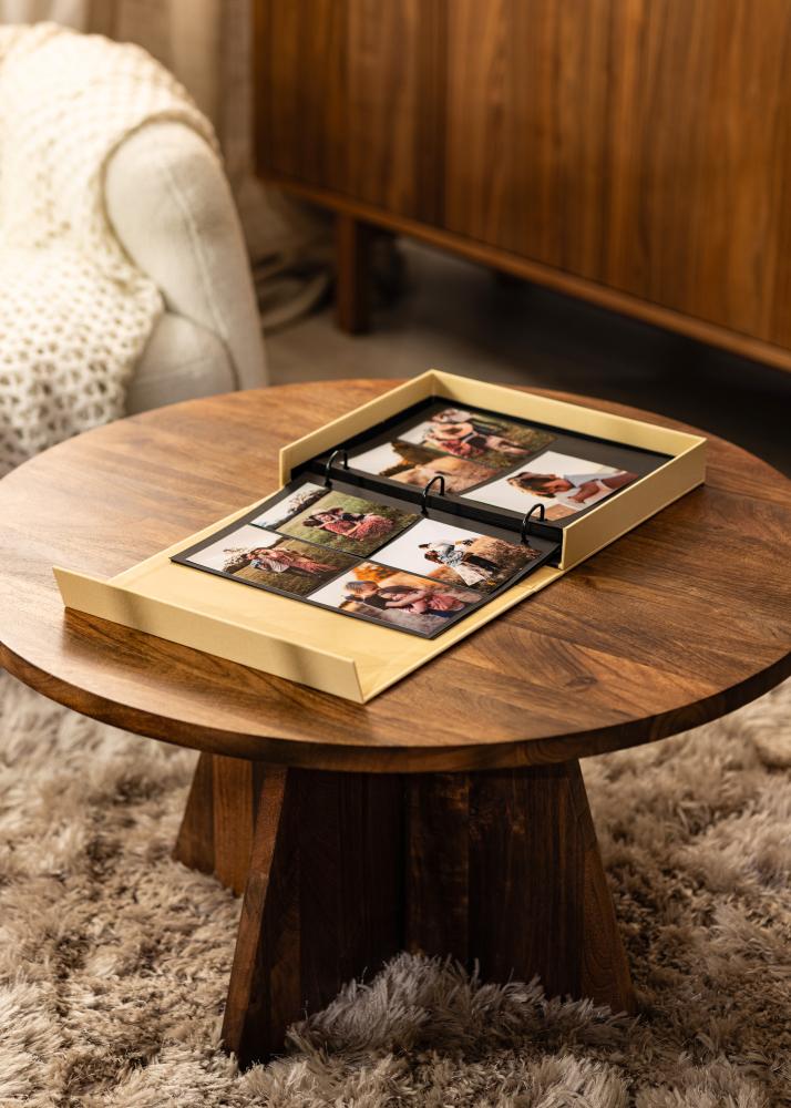 KAILA XOXO Yellow - Coffee Table Photo Album (60 mustad lehekuljed / 30 lehte)