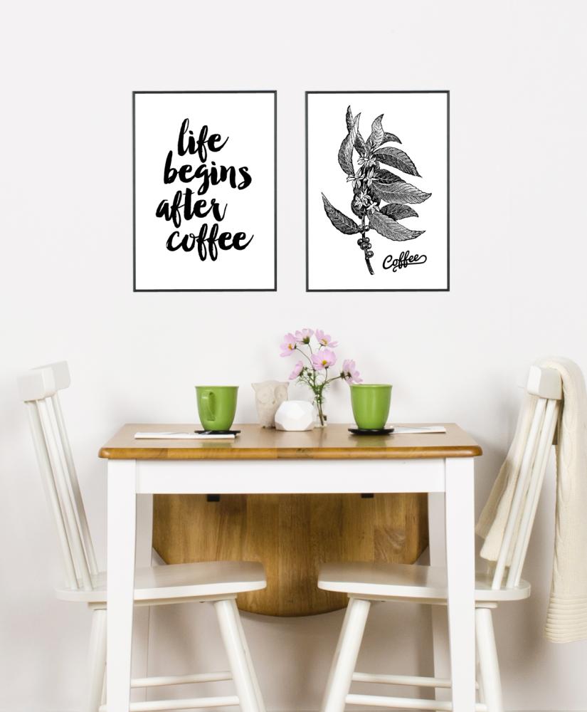 Life begins after coffee reklaamplakat