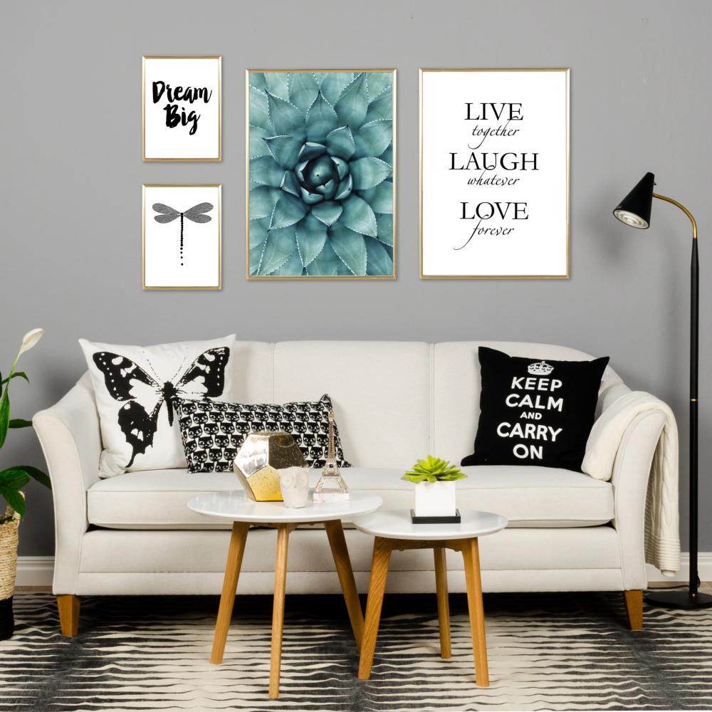 Live, laugh, love - muster reklaamplakat