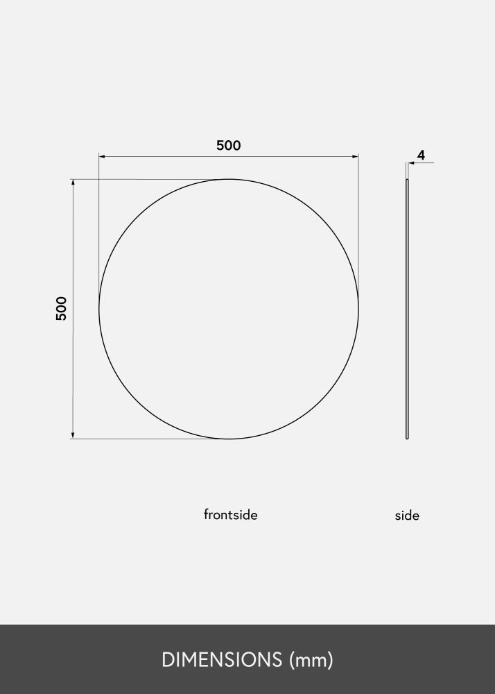 KAILA ummargune peegel 50 cm Ø