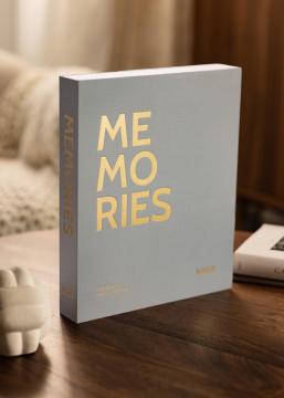 KAILA MEMORIES Grey - Coffee Table Photo Album (60 mustad lehekuljed)