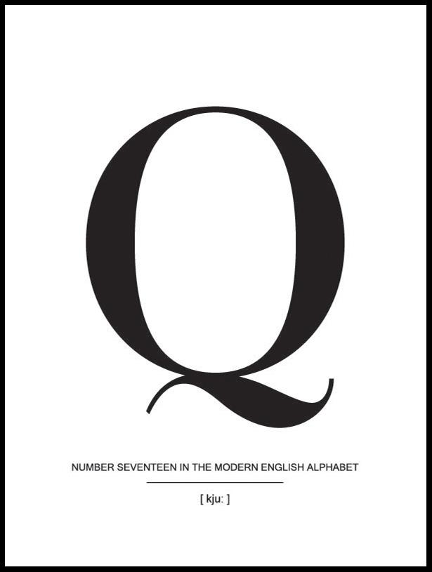 Letter Q reklaamplakat