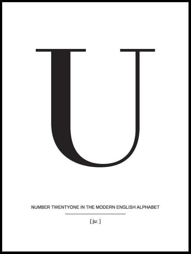 Letter U reklaamplakat