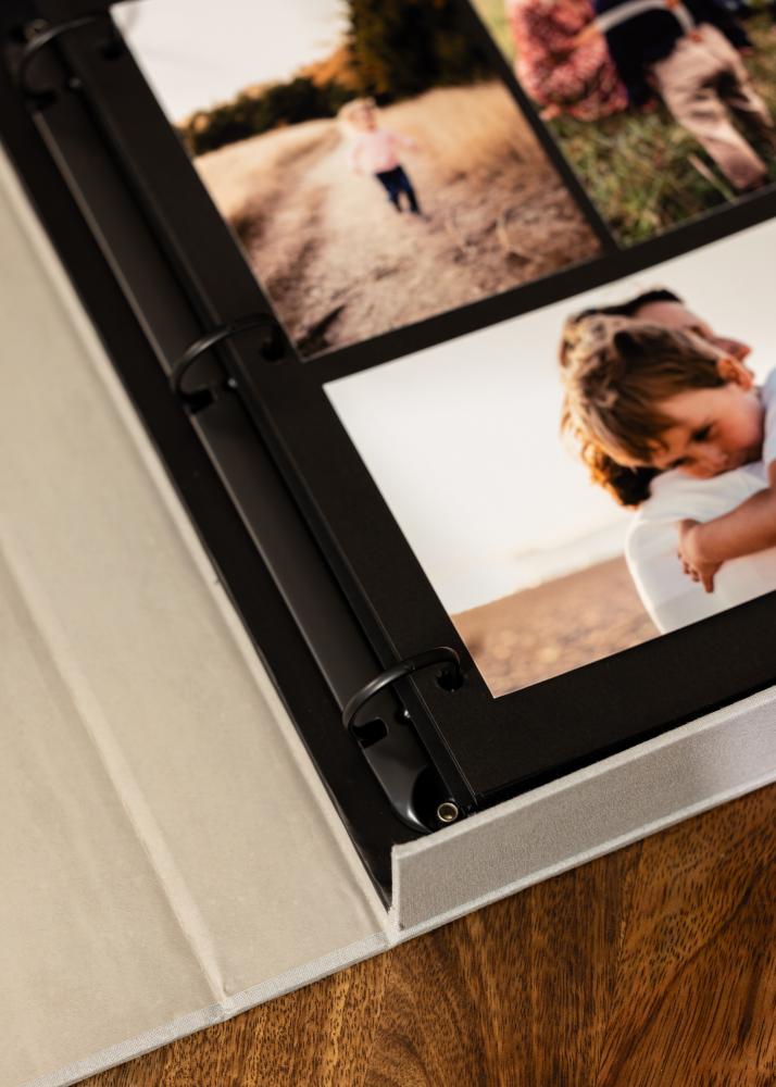 KAILA MEMORIES Grey - Coffee Table Photo Album (60 mustad lehekuljed)