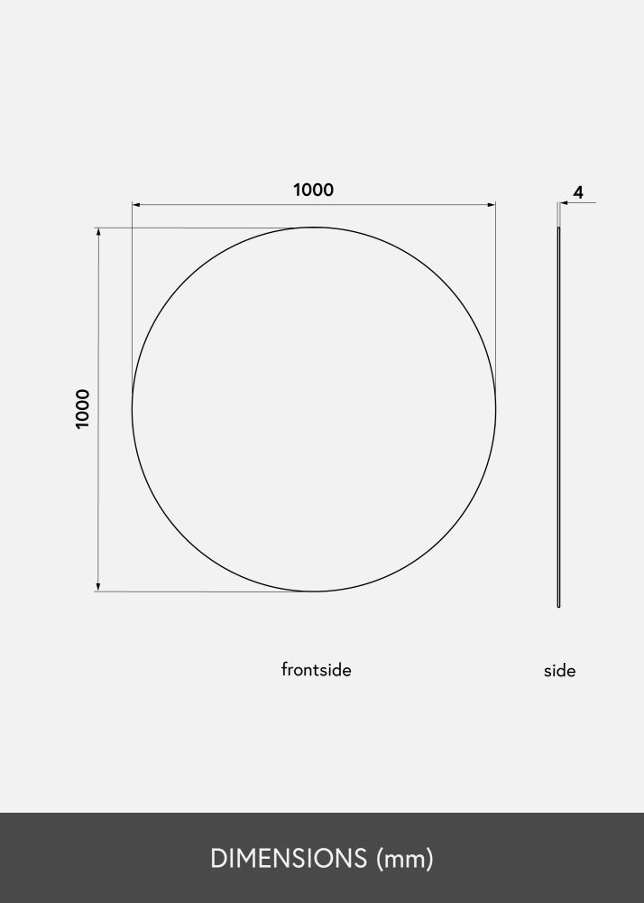 KAILA ummargune peegel 100 cm Ø