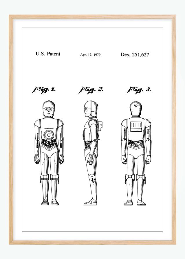 Patenteeritud joonistus - Star Wars - C-3PO reklaamplakat