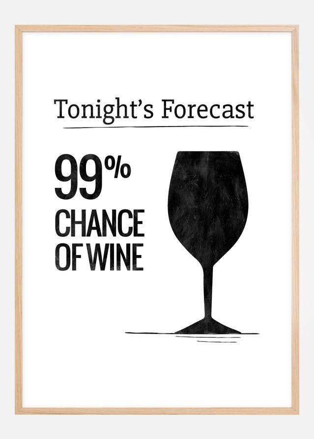 Tonights Forecast 99% Chance of Wine reklaamplakat