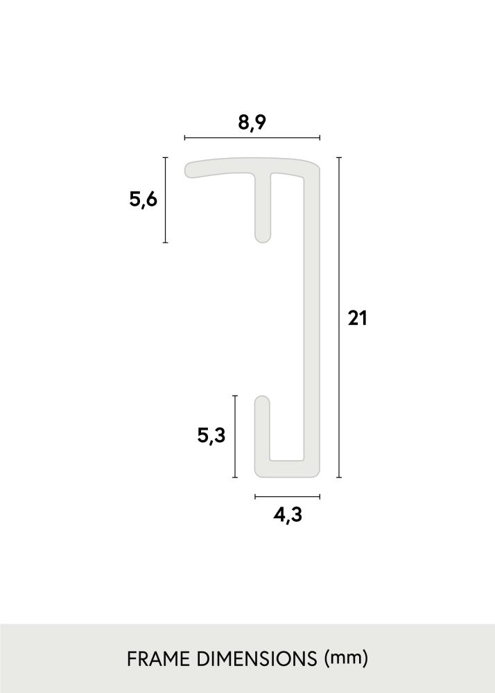 Raam reklaamplakat Frame Aluminum Akruulklaas hobedane 70x100 cm